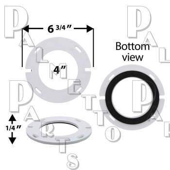 Closet Spacer w/ Gasket 1/4&quot;