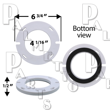 Closet Spacer w/ Gasket 1/2&quot;