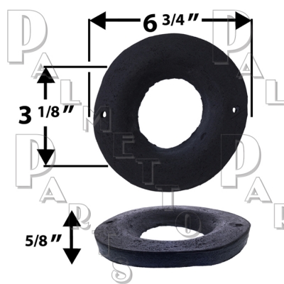 Wide Sponge Rubber Ring for Closets -6-3/4" W x 3/4" Thick