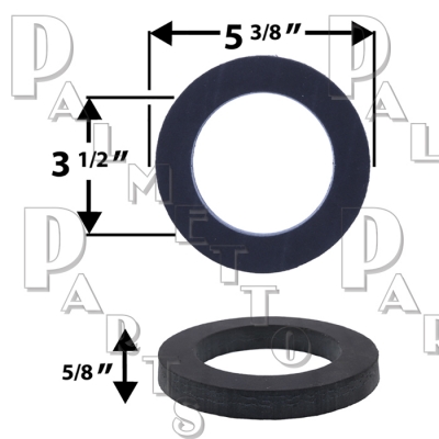 Wall Hung Closet Gasket w/ Adhesive