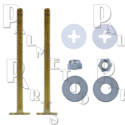 Brass Closet Bolt 1/4" x 3" (Pair)