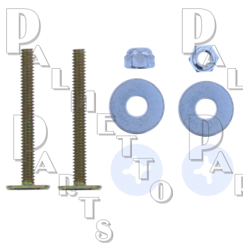 Plated Steel Bolts 1/4&quot; x 2-1/4&quot;  (Pair)