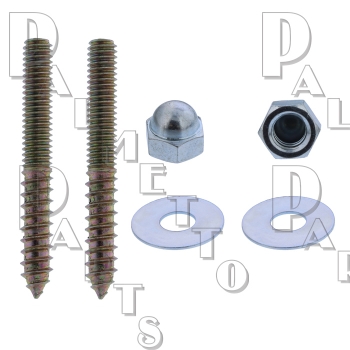 Brass Closet Screws 1/4&quot; x 2-1/2&quot; (Pair)