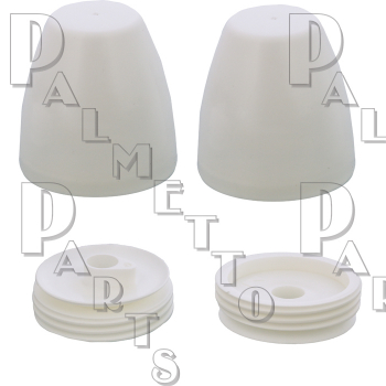 White Smart Bolt Caps (Pair)