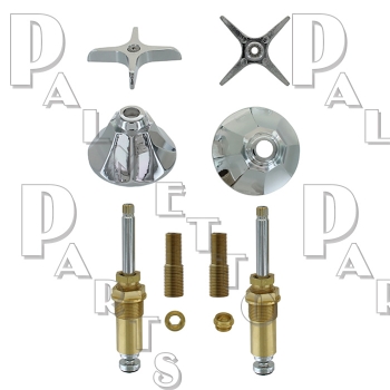 Crane-Repcal* Cross Handle 2 Valve Tub &amp; Shower Rebuild Kit