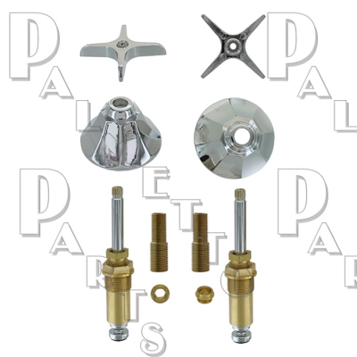 Crane-Repcal* Cross Handle 2 Valve Tub & Shower Rebuild Kit