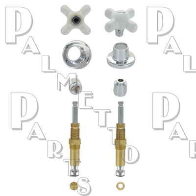 Crane-Repcal* Porcelain Cross Handle 2 Valve Rebuild Kit