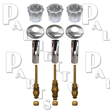 Gerber* 3 Valve Tub &amp; Shower Rebuild Kit with Acrylic Handles