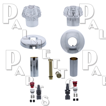 Milwaukee Faucets* Washerless 2 Valve Tub &amp; Shower Rebuild Kit