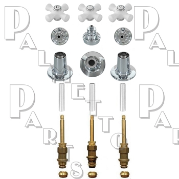 Price Pfister* Porcelain Cross Handle Rebuild Kit 3 Valve