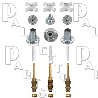 Price Pfister* Porcelain Cross Handle Rebuild Kit 3 Valve