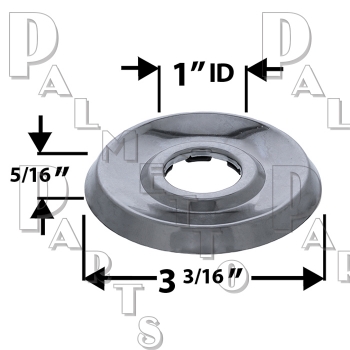 DE Old Style 2-Hdl Tub Escutcheon