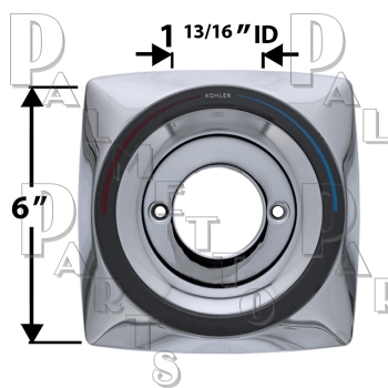 Coralais* Squared Shower Escutcheon