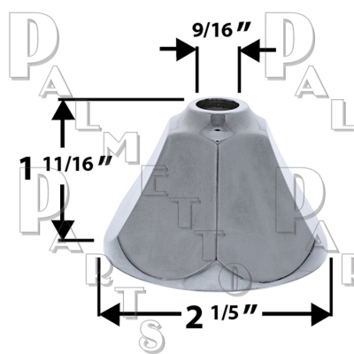 Fluted Escutcheon 9/16-24 -Fits Eljer, Harcraft, Murray-Sorenson