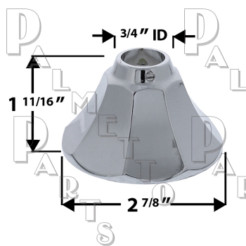 Universal Fluted Escutcheon<BR>3/4&quot; Hole x 2-7/8&quot; Base