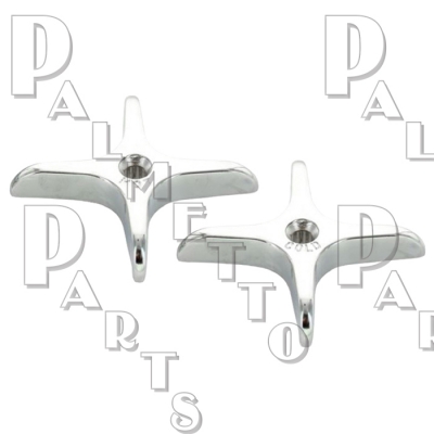 Central Brass Cross Tub Handles (Pair H & C)