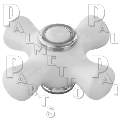 Price Pfister* White Porcelain Cross Handle Large -Diverter