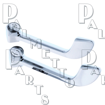 4&quot; Fit-All Chrome Plated Wrist Blade Handles<BR>Pair Hot & Cold