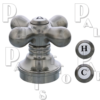 Fit All Cross Handle w/ H,C, &amp; D Indexes -Brushed Nickel Finish