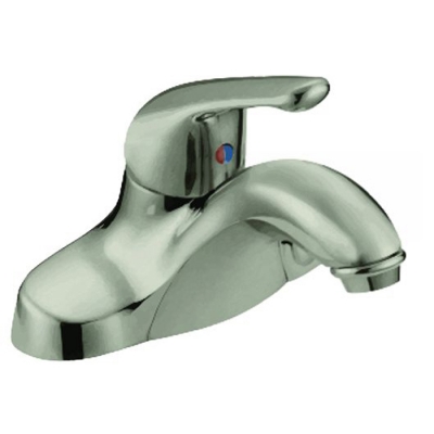 Satin Nickel Single Lever Lavatory Faucet w/ Pop-Up