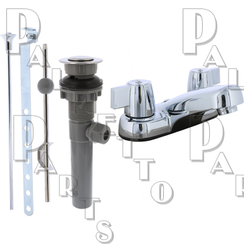 Metal Lever Lavatory Faucet W/Pop-Up -Chrome