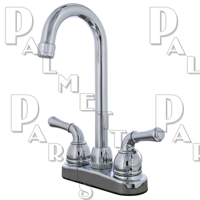 Hi-Rise Bar Faucet Deco Lever Handles -CP