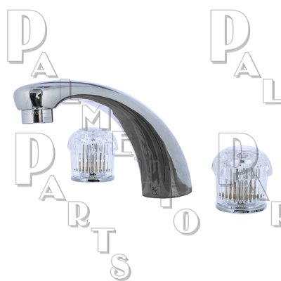 Acrylic Handle Roman Tub Faucet -Chrome