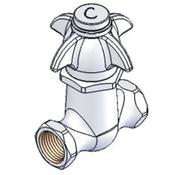 Self-Closing Valve Cross Handle -Heavy Duty -1/2&quot; FIP