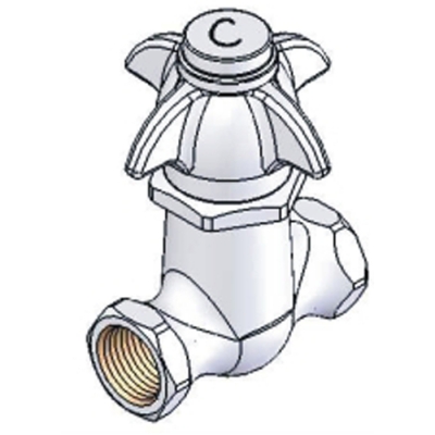 Self-Closing Valve Cross Handle -Heavy Duty -1/2" FIP
