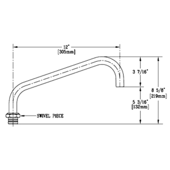 12 T&amp;S Big Flo Swing Spout