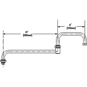 T&amp;S* Double Joint Swing Spout 18&quot;