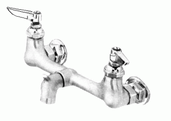 T&amp;S 8&quot; RC Svc Sink Faucet L/Vac Breaker