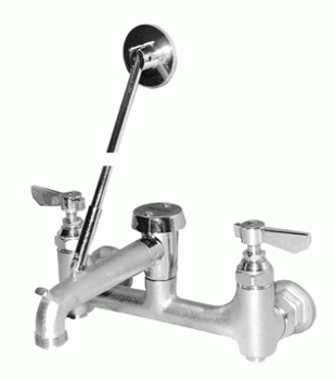 Zurn 8&quot; Svc Sink Faucet W/ Vac Brkr &amp; Brace