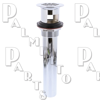Lavatory Grid Drain -6&quot; 17g Tailpiece -Chrome