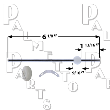 Pop-Up Ball Rod -PP 6&quot;