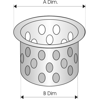Basket Strainer for Sink -CP 1-1/2&quot; OD x 7/8&quot; D