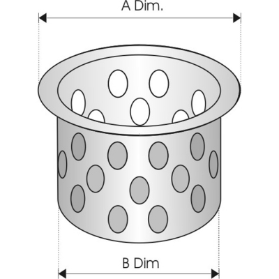 Basket Strainer for Sink -CP 1-1/2" OD x 7/8" D