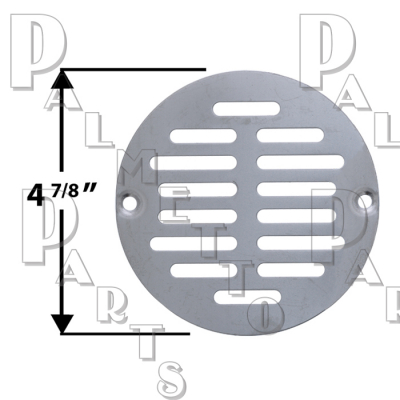 4-7/8in SS Floor Drain Strnr