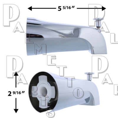 Diverter Spout 1/2" Copper Connection -Chrome