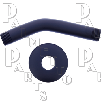 Shower Arm 6&quot; and Flange-Matte Black