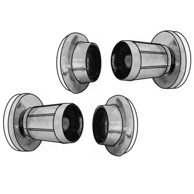 Plastic Adjustable Shower Rod Ends -Chrome