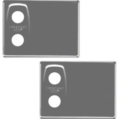 Contoured Shower Rod Back Plates (2) -Chrome Plated Steel