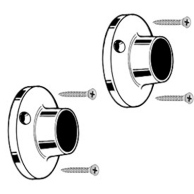 Zamack HD Shower Rod Ends -Chrome