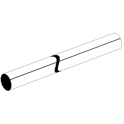 Plastic Shower Rod Cover -White