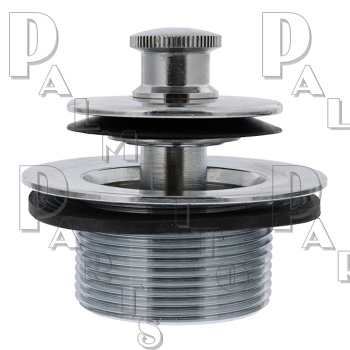 Push Pull Tub Drain<BR>1-1/2&quot; x 11.5 T -Chrome Plated Brass
