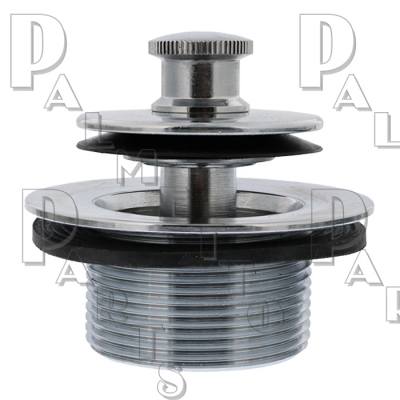 Push Pull Tub Drain<BR>1-1/2" x 11.5 T -Chrome Plated Brass