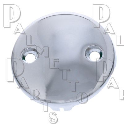 Overflow Plate -Blank 2-Hole -Chrome