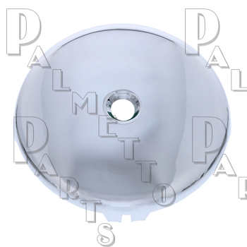 Overflow Plate -Blank 1-Hole -Chrome