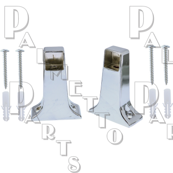 5/8" Towel Bar Posts Pair Exposed Screw -Chrome