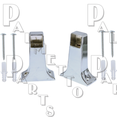 5/8" Towel Bar Posts Pair Exposed Screw -Chrome